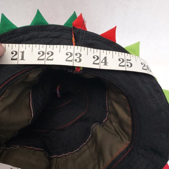 Handmade Traditional Hill Tribe Festival Hat Cone Shape Vibrant Patchwork Stripe - Picture 10 of 10